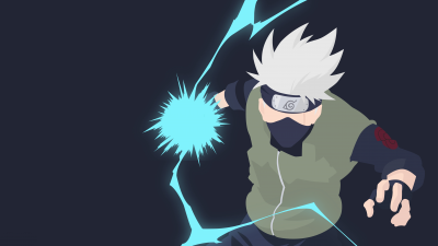 Kakashi Hatake Wallpaper 4K, AMOLED, Naruto, Black background