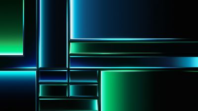 Grid, Dark theme, Green background, MacBook Pro M2, Stock, 5K