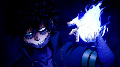 My Hero Academia, Dabi, Blue background, Aesthetic anime