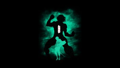 Eren Yeager, AMOLED, 5K, Attack on Titan, Shingeki no Kyojin, Black background