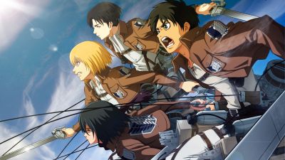 Attack on Titan, Anime series, Levi Ackerman, Mikasa Ackerman, Eren Yeager, Armin Arlert, Shingeki no Kyojin, AOT