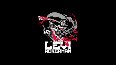 Levi Ackerman, Black background, Attack on Titan, Minimalist, 5K, Shingeki no Kyojin, AOT