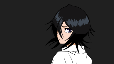 Rukia Kuchiki, Minimalist, Bleach, Dark background