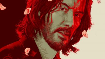 John Wick: Chapter 4, Movie poster, Keanu Reeves as John Wick, 5K, John Wick 4