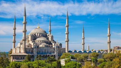 Blue Mosque, Istanbul, Turkey, Sultan Ahmed Mosque, Ancient architecture, 5K