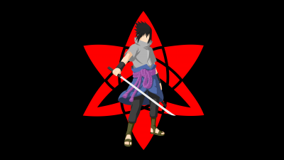 Sasuke Uchiha, Mangekyo Sharingan, Black background