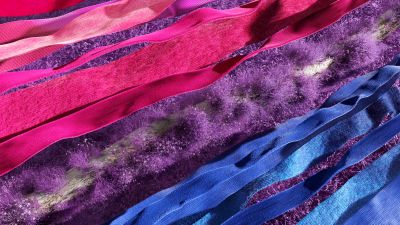 LGBTQ, Ribbons, Microsoft Pride, Lavender fields, Colorful background, Aesthetic, Surreal