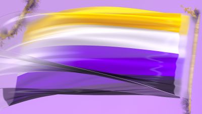 LGBTQ, Flag, Microsoft Pride, Purple background, Purple aesthetic