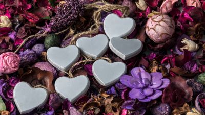 Love hearts, Decor, Lavender potpourri, Aromatic, Aesthetic, 5K