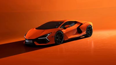 Lamborghini Revuelto, Hybrid sports car, Orange aesthetic, 5K, 8K, 2023