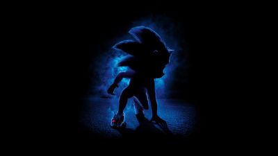Sonic the Hedgehog, Black background, 5K, 8K