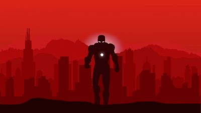 Iron Man, Minimal art, Red, Marvel Superheroes