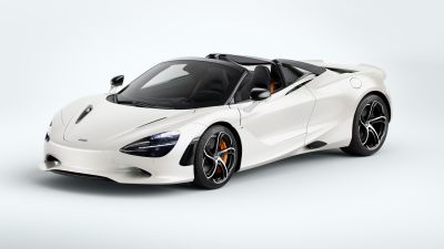 McLaren 750S Spider, 5K, White cars, 2023