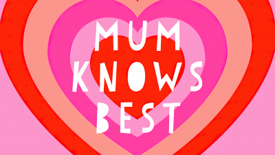 Mom Knows Best, Pink background, Heart Background, Mother's Day