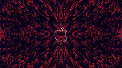 Apple logo, Abstract background, 5K, 8K