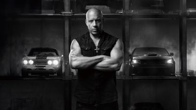 Vin Diesel as Dominic Toretto, Fast X, 2023 Movies, Monochrome, 5K