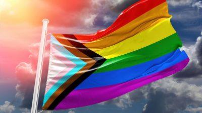 Pride flag, 5K, LGBTQ, Rainbow colors