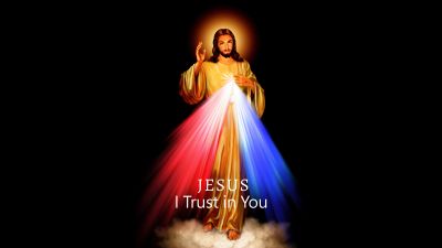 Jesus, I Trust In You, 8K, Divine, Jesus quotes, Jesus Christ, Black background