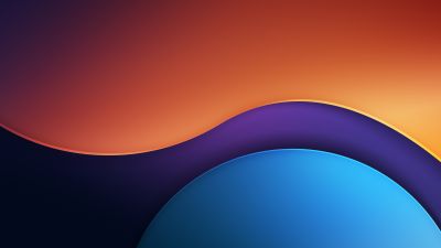 Abstract background, Orange, Blue, 5K