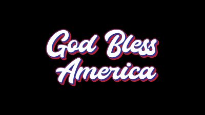 God Bless America, 4th of July, Independence Day, Black background, AMOLED