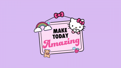 Make today Amazing, Hello kitty quotes, Purple aesthetic