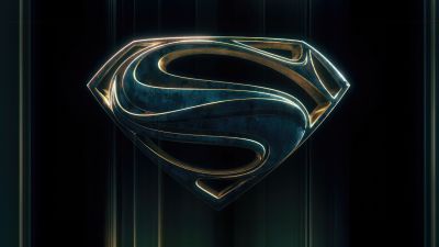 Superman, Dark cyan, 5K, Logo