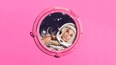 Margot Robbie as Barbie, Pink aesthetic, 2023 Movies