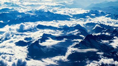 Alps mountains, Aerial view, Sunny day, Swiss Alps
