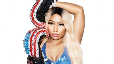 Nicki Minaj, Rapper, Singer, White background, Trinidadian rapper