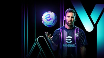 Lionel Messi, eFootball 2024, Video Game, Neon, Futbol