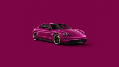 Porsche Taycan, Magenta, 5K, CGI