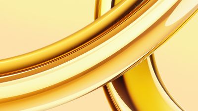 iMac 2023, Golden yellow, Stock, 5K, Abstract background