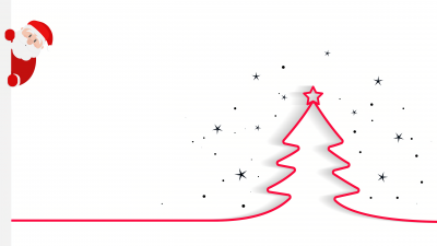 Santa Claus, Christmas tree, Minimalist, White aesthetic, 5K, Navidad, Noel