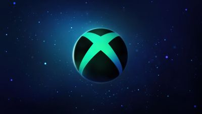 Xbox logo, Dark blue, 5K, Blue background