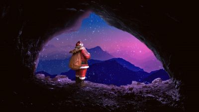 Santa, Aesthetic, Cave, Christmas special, Toys, 5K