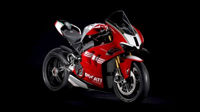 Ducati Panigale V4 SP2, 2024, Anniversary Edition, 5K, 8K, Black background