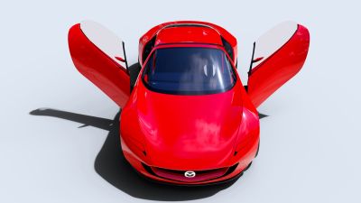 Mazda Iconic SP, EV Concept, Hybrid sports car, Red cars, 5K