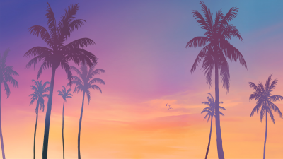 GTA 6, Teaser, Gradient background, Palm trees