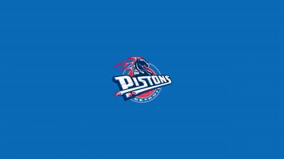 Detroit Pistons, Logo, Basketball team, 5K, Blue background