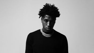 YoungBoy Never Broke Again, 5K, Monochrome, Black and White, NBA YoungBoy, American rapper