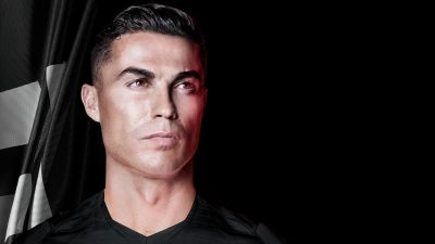 Cristiano Ronaldo, Black background, 5K, Dark theme