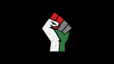 Palestine, Fist, 5K, Black background, AMOLED