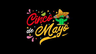 Cinco de Mayo, AMOLED, Minimalist, Black background, Mexican holiday