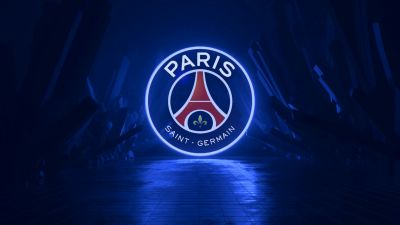 Paris Saint-Germain, Dark aesthetic, Neon, Logo