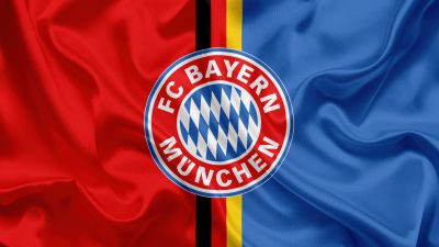 FC Bayern Munich, Flag, Logo, Football club, 5K