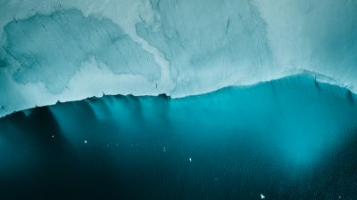 Iceland, Glacier, Aerial view, Cold, Cliff