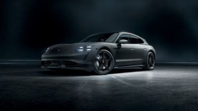 Porsche Taycan Sport Turismo, 5K, Dark aesthetic