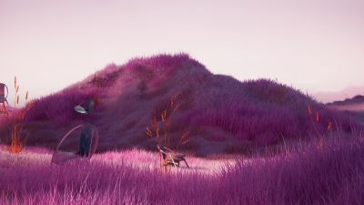 Lavender fields, Purple aesthetic, Digital composition, 5K