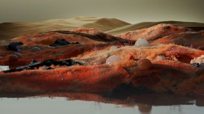 Landscape, Digital Art, Body of Water, Digital render