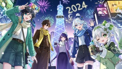 Genshin Impact, New Year celebrations, 2024 New year, Zhongli, Raiden Shogun, Furina, 5K
